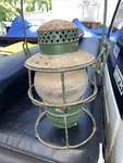 Adlake Kero Green Railroad Lantern Metal Globe. Fixed Price $65.00.