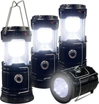 Xtauto Collapsible Led Camping Lantern 4-PACK Solar Usb Rechargeable Waterproof. Fixed Price $56.99.