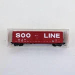 Micro-trains 27260 Scale 50' Rib Side Box Car Plug Door Soo Line # 19369. Fixed Price $34.80.