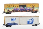 Z Scale Railbox 50' Rib Side 2-CAR Set Micro-trains Line MTL#510 44 221. Fixed Price $75.00.