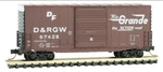 Micro-trains Scale 40' Hy-cube Box Car Single Door Denver & Rio Grande #67428. Fixed Price $34.99.