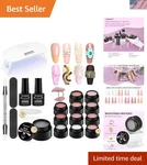 Jewhiteny 12-COLOR Non-sticky Builder Gel Kit With Uv Lamp For Stunning Nail Art. Fixed Price $15.00.