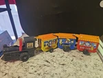 Vintage Mar Toys Litho Tin Zig Zag Train Wind-up Western Comic Express Works. Fixed Price $14.90.