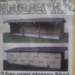 Rslaserkits 3 Bay Open Storage Shed Ho 1:87 Laser-cut Wood #2009. Fixed Price $24.47.