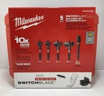Milwaukee Switchblade Selfeed Bit Plumber's Kit W/ Case 49-22-5100. Fixed Price $158.00.