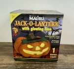 Jack Lantern Pumpkin 9" Solar Power Glowing Face Prop Box Malibu Brand. Fixed Price $16.99.