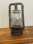 Old Vintage Dietz Hy-lo Iron Kerosene Oil Lamp Lantern With Globe 13.75X8". Fixed Price $300.00.