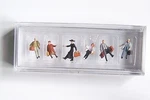 Preiser 79090 Hurrying Passenger / Commuter Figures ( Including Priest ). Fixed Price $16.45.
