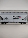 Scale Micro-trains Up &chicago North Western 2-BAY Covered Hopper Cnw 175072. Fixed Price $24.99.