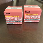 2 Bottles - Onyx Professional Hard As Hoof Nail Strengthening Cream, Unscented. Fixed Price $10.99.