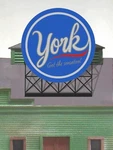 Miller Engineering (ho/o Scale) #88-3351 York Billboard Large Animated Sign. Fixed Price $34.95.