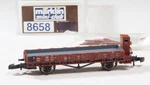 8658 Marklin Mini Club Z -scale Flat Bed Car With Brakeman Cab And Stakes Nib. Fixed Price $43.16.