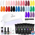 Rosalind 16 Colors Poly Nail Gel Kit With Mini Lamp - Clear Neon Starter For. Fixed Price $42.79.
