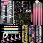 Fandamei Nail Art Brushes Kit Dotting Tools. Fixed Price $13.75.