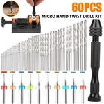 60PCS Mini Micro Hand Drill Bits Set Small Manual Keyless Chuck Pin Vise Rotary. Fixed Price $16.51.
