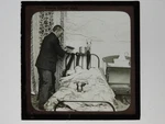 Santa Claus Visit Child Victorian Bedroom Christmas Glass Magic Lantern Slide. Fixed Price $61.00.
