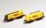 82070 Rklin Z-scale Shell Freight Car Tanker Set, Old Era Brakeman Cab, New. Fixed Price $62.10.