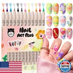 12-COLOR 0.7MM Quick-dry Nail Art Pens Set Acrylic Paint 3D Polish. Fixed Price $26.21.