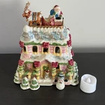 Avon 2002 Luminous Treasure "a Visit From Santa" Tealight House W/ Led Candle. Fixed Price $15.00.