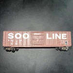 Kadee Micro-trains Scale Mtl 27060 Soo Line 50 Rib Side Box CAR#17159. Fixed Price $10.80.