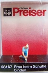 Preiser # 28167 Woman Tying Her Shoe : 1/87 Individual Figure. Fixed Price $6.35.