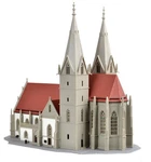 Kibri Z Scale 6818 Oberhofenkirche Goppingen Church Kit Nib. Fixed Price $50.00.