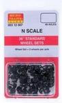 Micro Trains Scale 36" Standard Black Wheel Sets (48 Axles) (402) 00312007. Fixed Price $17.38.