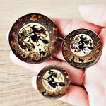 Miniature Halloween Witch Plates Set Ceramic 12 Scale Dollhouse Decor. Fixed Price $20.99.