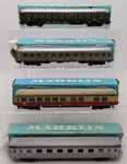 Marklin Ho Scale German Federal Railway Assorted Passenger Cars 4 /box. Fixed Price $31.99.