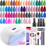 Jewhiteny 36 Pcs Gel Nail Polish Kit With Uv Light 120W Lamp K33+3 Set. Fixed Price $73.99.