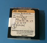 250X TX2701F California Micro Devices Thin Film Resistor Asic FSCM#56427 250PS. Fixed Price $1000.00.
