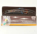 One Marklin Mini-club 8569 Z Gauge Curved Electric Turnout Right 195MM , Nib. Fixed Price $69.00.