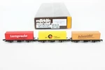 Z Scale Marklin 88126-38 / 1473, 1474, 1475 Container Car Collector Set. Fixed Price $125.00.