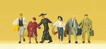 Preiser 10327 Ho Scale Passengers Hurrying PKG(6). Fixed Price $23.99.