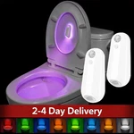 2-PACK Toilet Night Light Motion Sensor Activated, Rechargeable Rgb Bowl. Fixed Price $21.99.