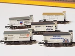 8645 M Rklin Z-scale Freight Set Each "old Brewery Refrigerated Cars". Fixed Price $148.49.