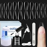 Beetles Soft Gel Nail Kit, 240 Coffin Tips Uv Lamp & Glue Gift Set For Women. Fixed Price $27.99.