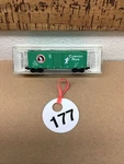 Micro-train Lines Scale Great Northern 40 Std Boxcar Green II-4 # 177. Fixed Price $14.99.