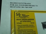 Micro- Engineering #75-151 Scale Deck Girder Bridge 40' Open. Fixed Price $15.99.