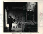 1990 Press Photo Charles Hutchins Senior Technician At American Steel. Fixed Price $24.99.