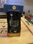 Lamplight Lantern Black Metal & Glass Fuel/oil Powered Single. Fixed Price $18.00.