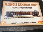 Scale Micro-trains 993 00 161 Illinois Central Gulf Icg Four Car Pack W/loads. Fixed Price $165.00.