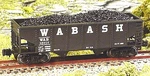 Z Scale Wabash Open 33' Rib-side, 2-BAY Hoppers Ft 2042/ 2-PK.#1 Nib. Fixed Price $48.00.
