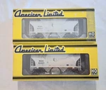 Ho-scale 2 American Limited Bay Trinity Covered Hoppers 805037 + 804849. Fixed Price $79.43.