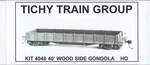 Ho Scale Tichy Train Group 4040 Undecorated Wood Low Sides Gondola/flatcar Kit. Fixed Price $15.73.