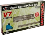 Kato 20-866-1 N Scale V7 Double Crossover Track Set. Fixed Price $75.00.