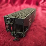 Vintage Scale Model Train Erie 27605 Coal Hopper Black With Full Load No Box. Fixed Price $10.00.