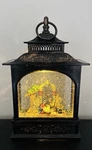 Raz Imports 11" Nativity Water Lantern Black Led Light Swirling Glitter. Fixed Price $29.95.