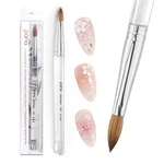 Pana Pure Kolinsky Hair Acrylic Nail Brush - Oval Crimped Clear Size 8,. Fixed Price $36.99.