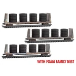 Microtrains Line Flatcar W/tire Load 3-PACK Northwestern Oklahoma (nokl) Scale. Fixed Price $100.26.